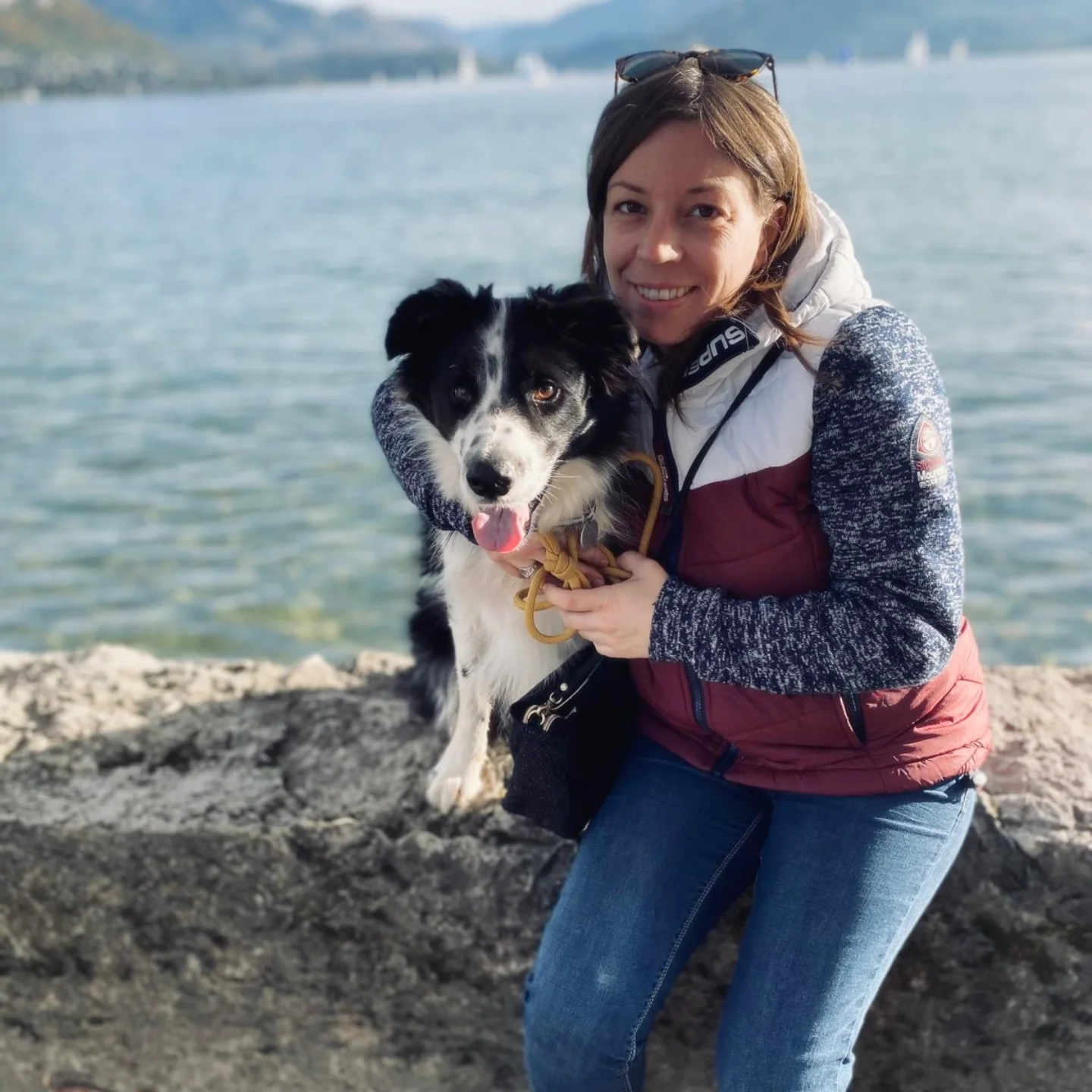 Lucie, petsitter certifiée ACACED avec son chien Border Collie Pixel